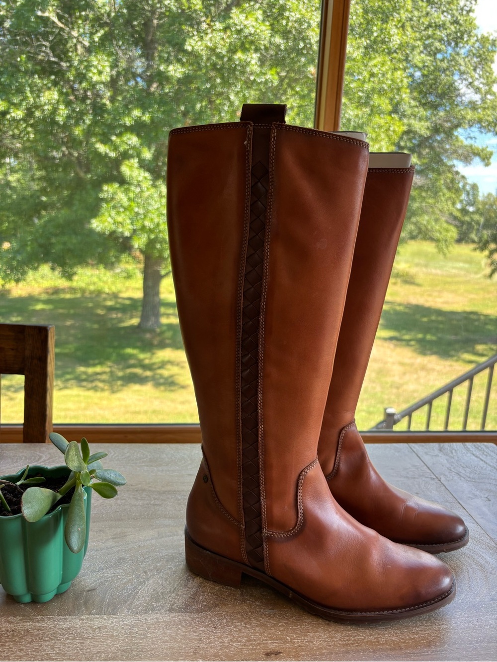 PIKOLINOS Women’s Tall Leather Boots - Chestnut Brown - Picture 3 of 9